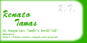 renato tamas business card